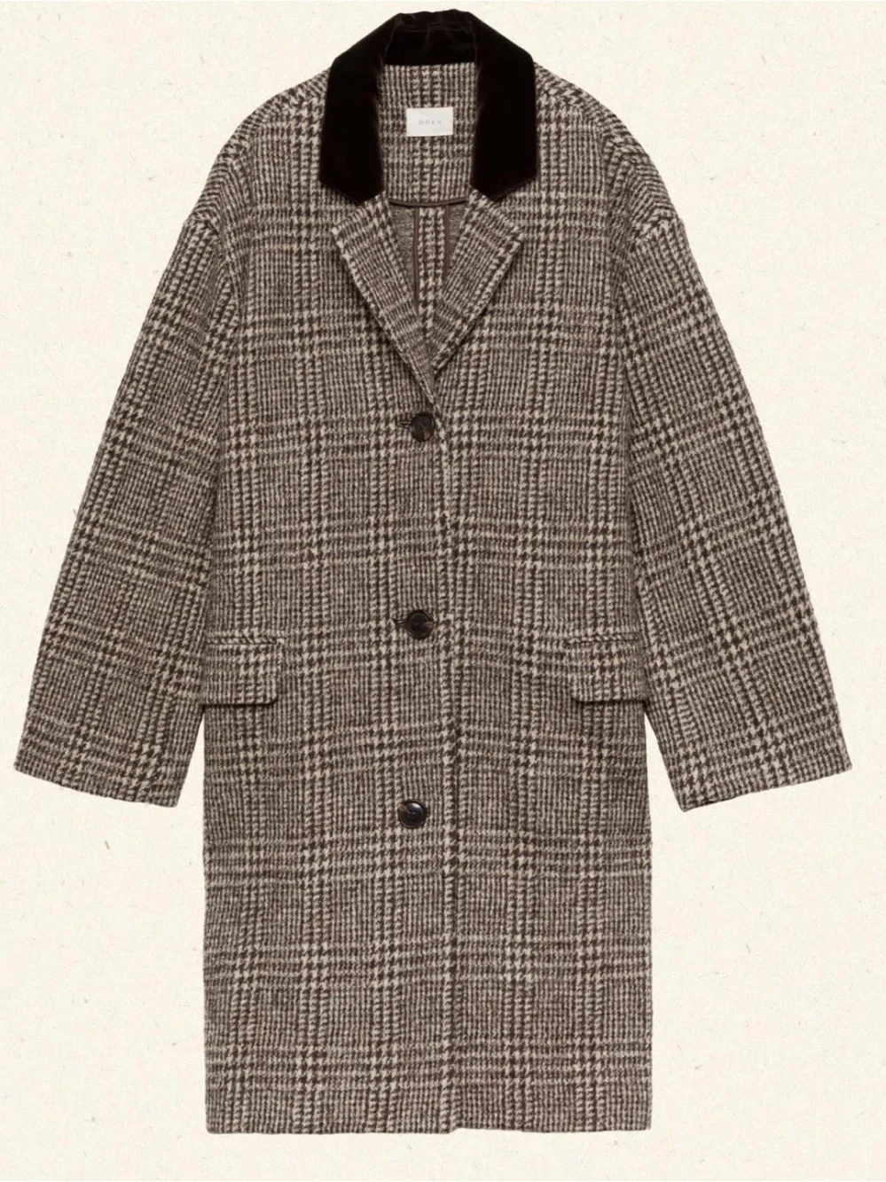 Doen Dover Coat in Lascelle Houndstooth Long Wool Size XS *